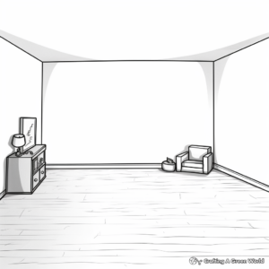 Minimalist Empty Room Coloring Pages 3