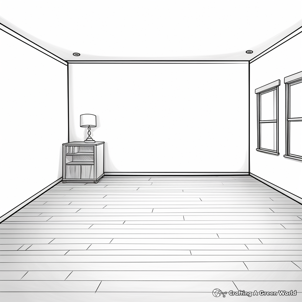 Minimalist Empty Room Coloring Pages 4