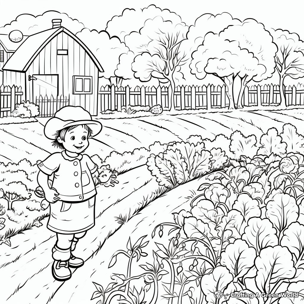 Mixed Vegetable Garden Coloring Pages 3