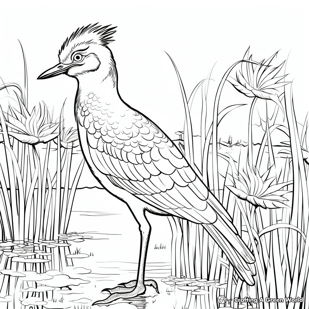 Mockingbird in the Wild: Forest-Scene Coloring Pages 4