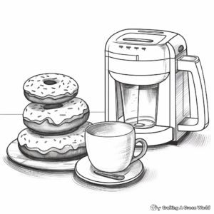 Modern Coffee Maker Coloring Pages 3