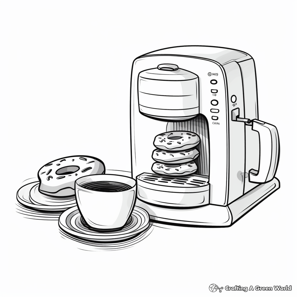 Modern Coffee Maker Coloring Pages 4