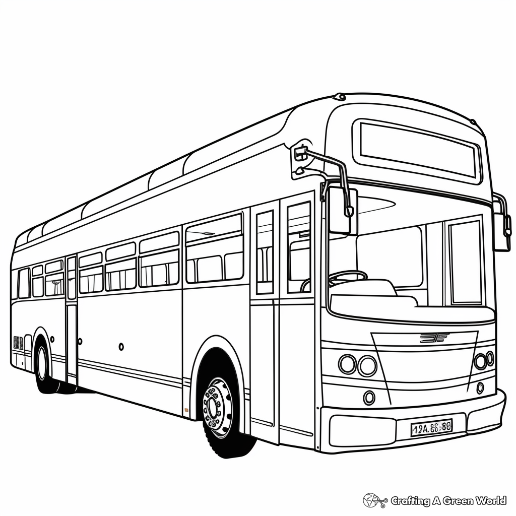 Modern Double Decker Bus Coloring Pages 1