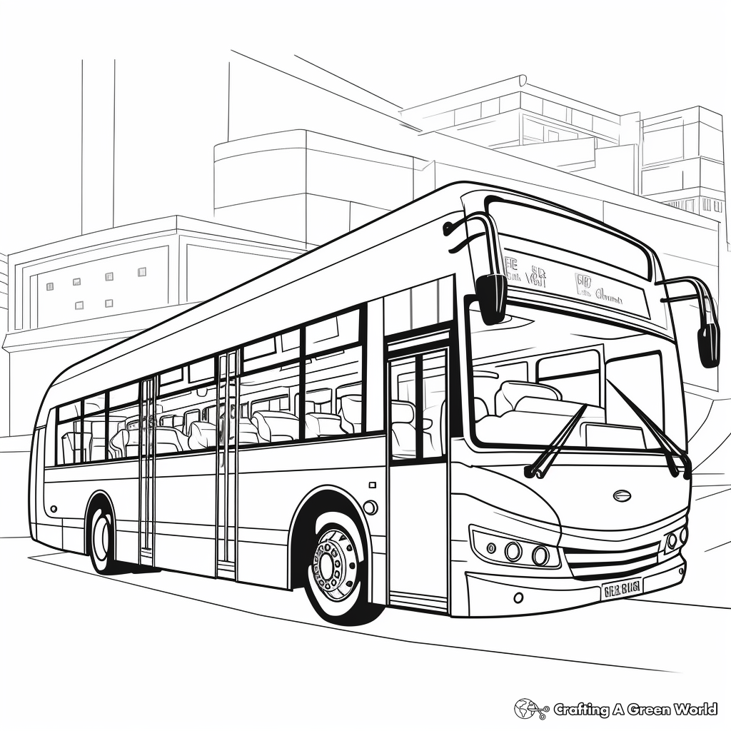 Modern Double Decker Bus Coloring Pages 4