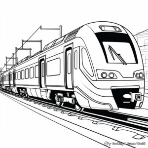 Modern Electric Train Coloring Pages 3