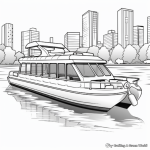 Modern Pontoon Boat Coloring Pages 1