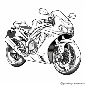 Modern Sportbike Motorcycle Coloring Pages 1