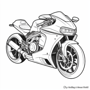 Modern Sportbike Motorcycle Coloring Pages 4