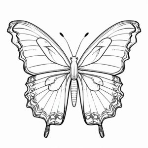 Monarch Butterfly Anatomy: Diagram Coloring Page 3