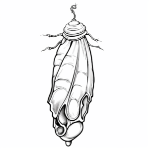Monarch Butterfly Chrysalis Coloring Pages 2