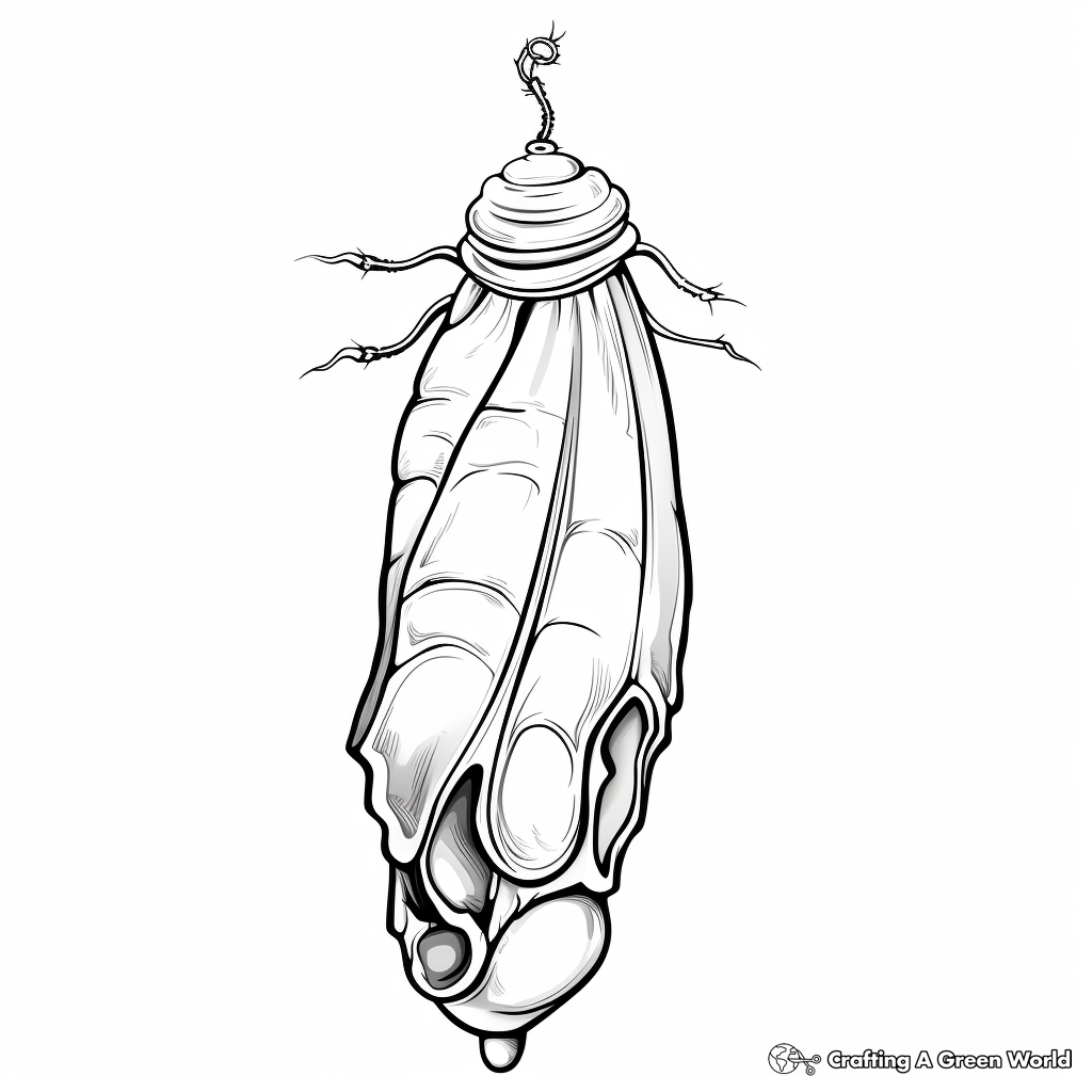 Monarch Butterfly Chrysalis Coloring Pages 2