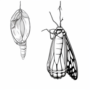 Monarch Butterfly Chrysalis Coloring Pages 3