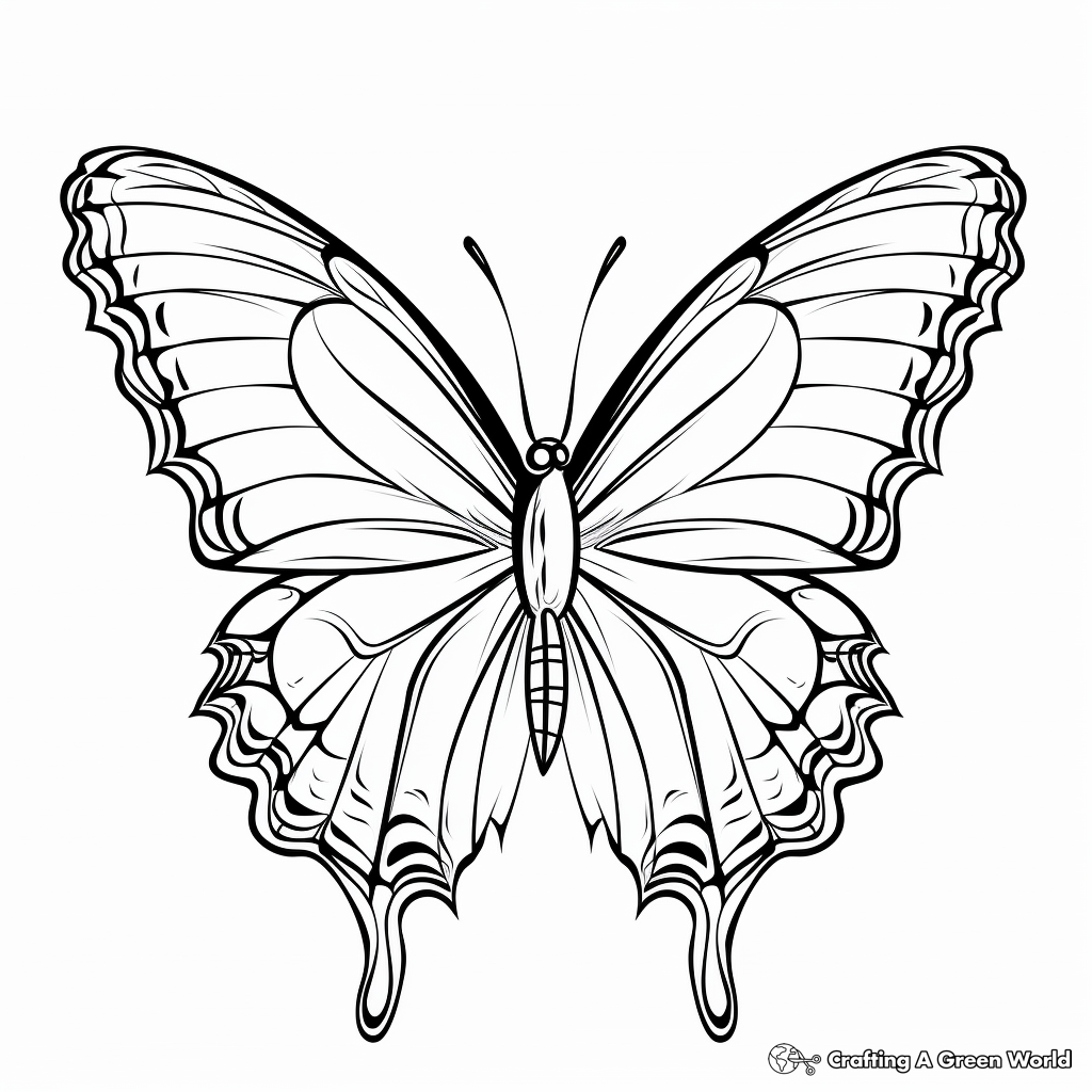 Monarch Butterfly Habitat Coloring Pages 2