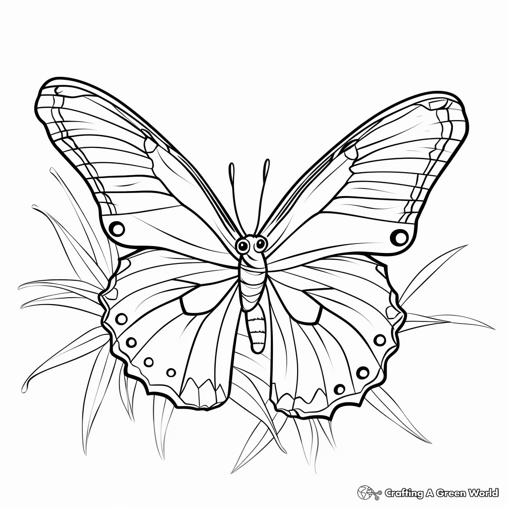 Monarch Butterfly Habitat Coloring Pages 3