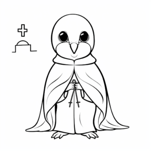 Monk Quaker Parakeet Coloring Pages for Kids 1