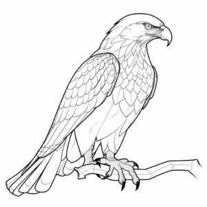 Monochrome Abstract Eagle Coloring Pages 2