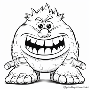 Monster Feet Coloring Pages for Kids 1