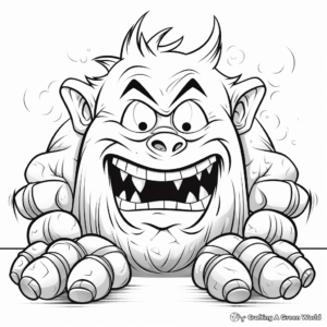 Monster Feet Coloring Pages for Kids 3