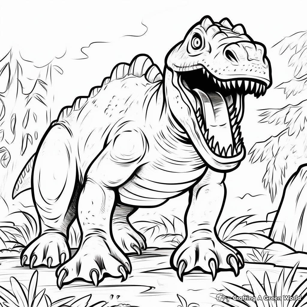 Monstrous Megalosaurus Coloring Pages 2