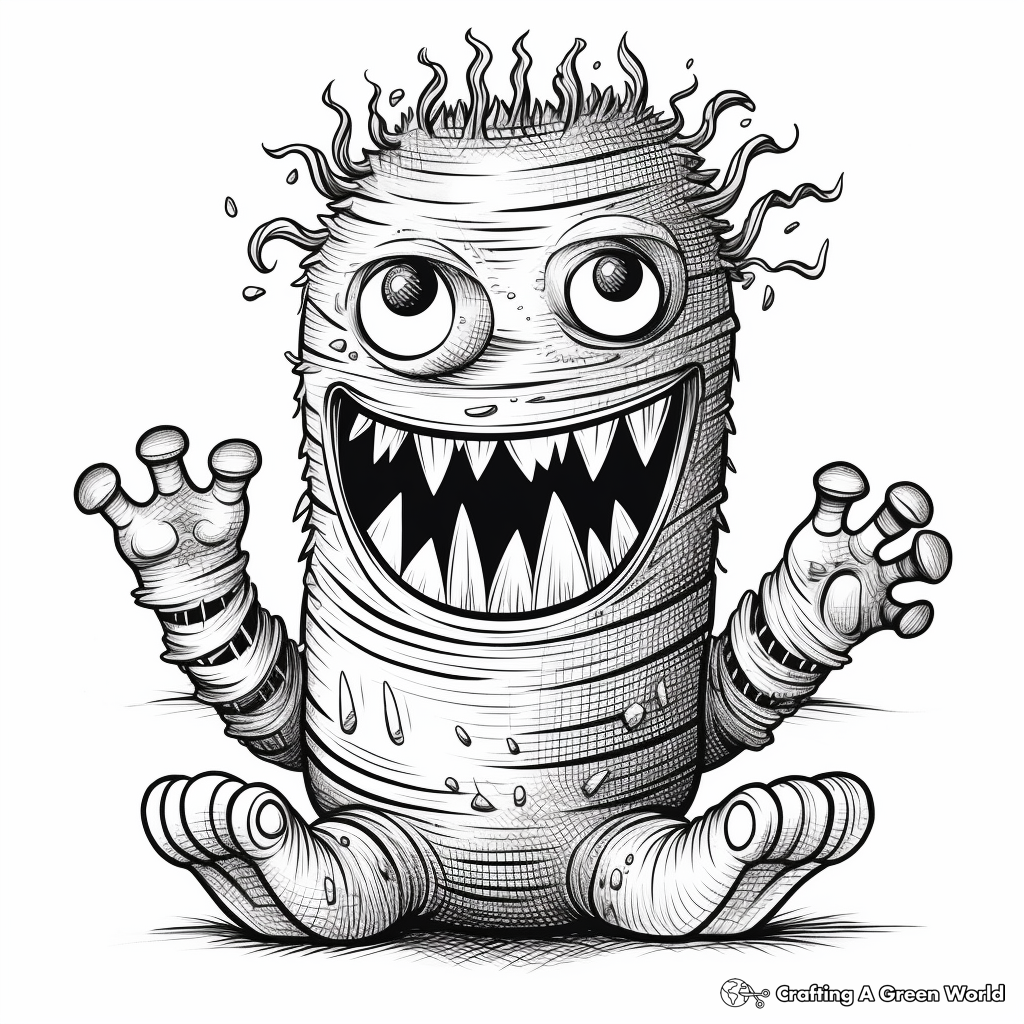 Monstrous Sock Puppet Coloring Pages 3