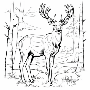 Moose Deer: The Giant of the Forest Coloring Pages 2