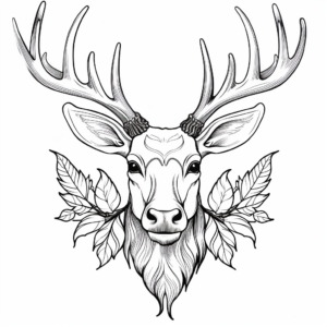 Moose Head Coloring Pages for Moose Lovers 2