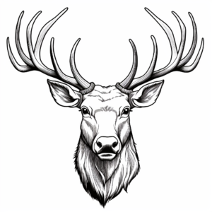 Moose Head Coloring Pages for Moose Lovers 4