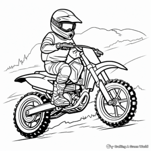 Moto-Cross Motorcycle Coloring Pages 4