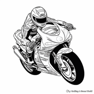 MotoGP Bike Coloring Pages for Kids 3