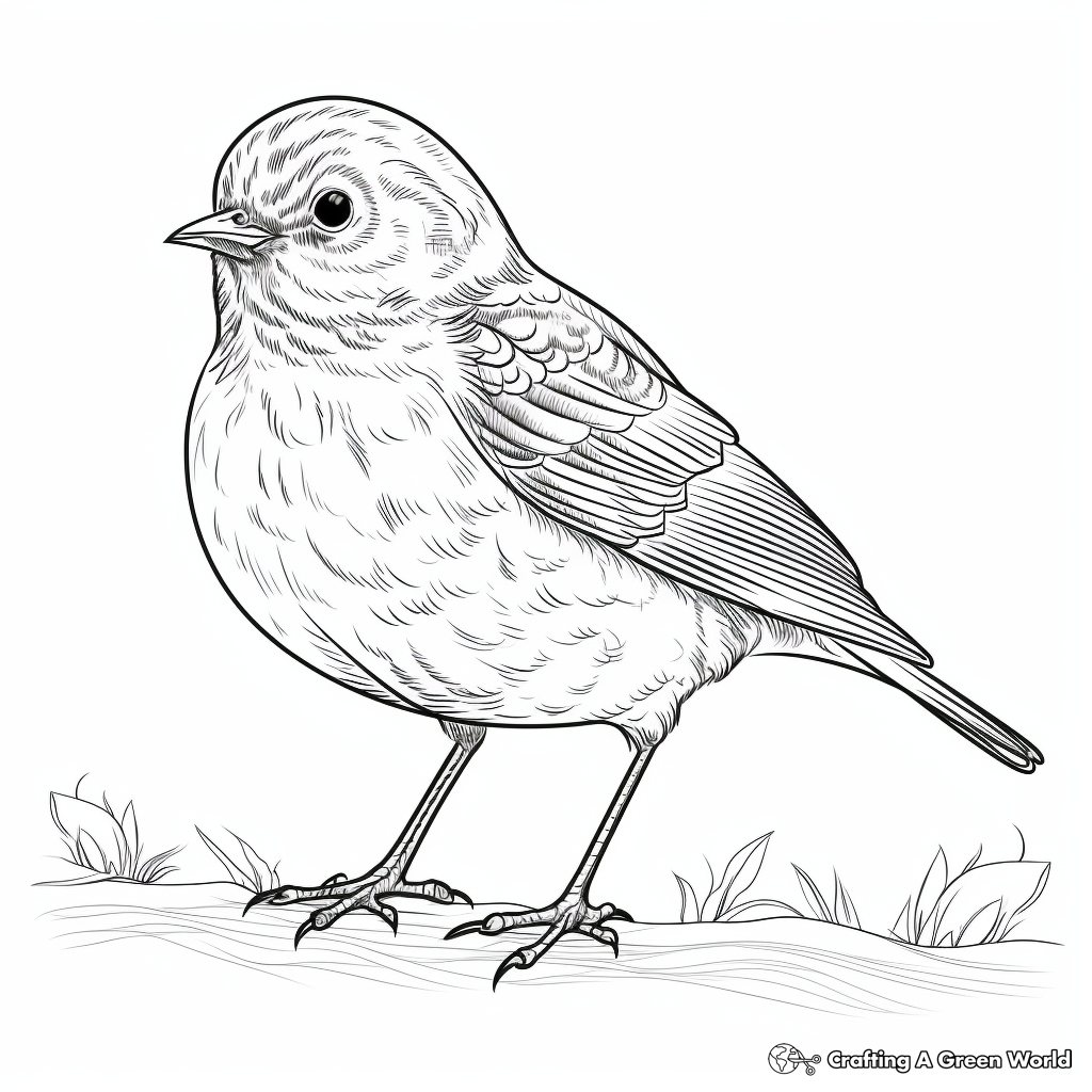 Mountain Bluebird Coloring Pages for Kids 1