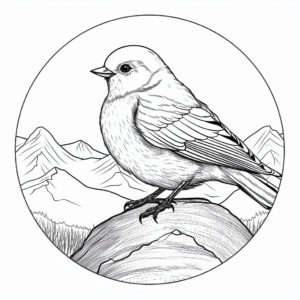 Mountain Bluebird Coloring Pages for Kids 3