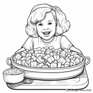 Mouth-watering BBQ Mac and Cheese Coloring Sheets 4