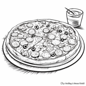 Mouth-Watering Deep Dish Pizza Coloring Pages 3