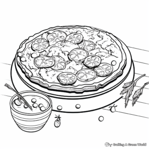 Mouth-Watering Deep Dish Pizza Coloring Pages 4