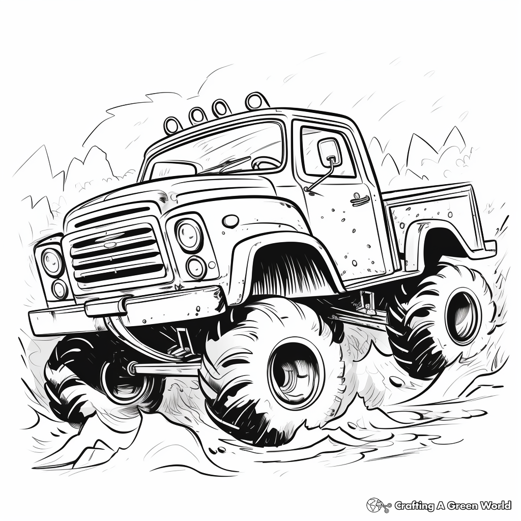 Mud Truck Show Coloring Pages for Shows 1