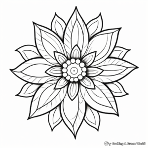 Multicolored Rainbow Daisy Coloring Pages 3