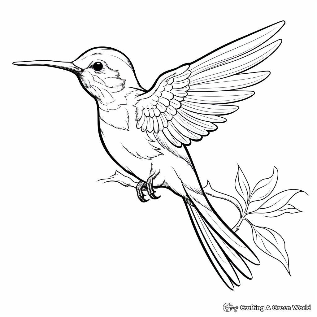 Multiple Hummingbird Species Coloring Pages 1