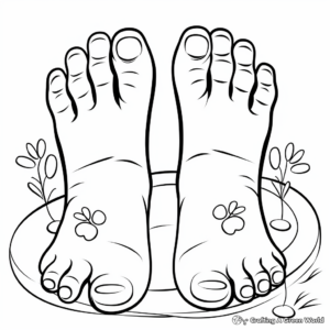 Multiple Toes Counting Coloring Pages for Toddlers 2