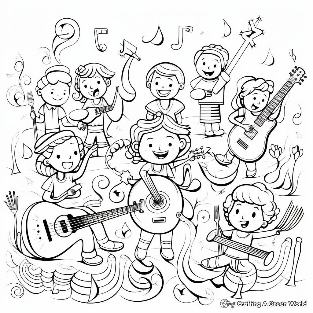 Music Festival Coloring Pages for Teens 1