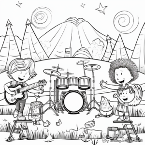 Music Festival Coloring Pages for Teens 2