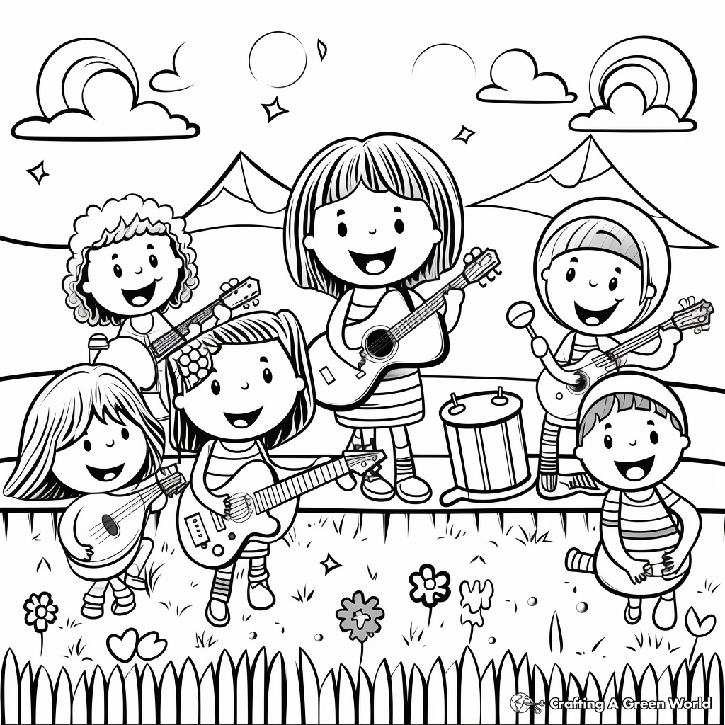 Music Festival Coloring Pages for Teens 4