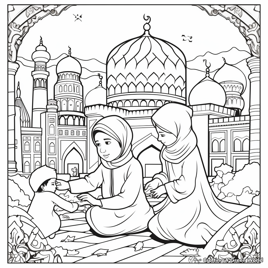 Muslim Art: Islamic Patterns Coloring Pages 3
