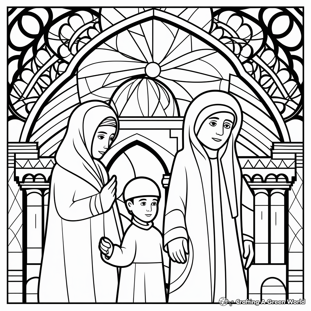 Muslim Art: Islamic Patterns Coloring Pages 4