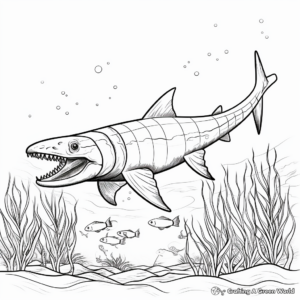 Mysterious Mosasaurus Coloring Pages 2