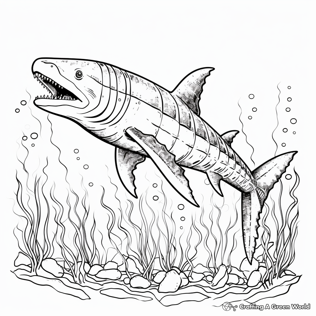Mysterious Mosasaurus Coloring Pages 3