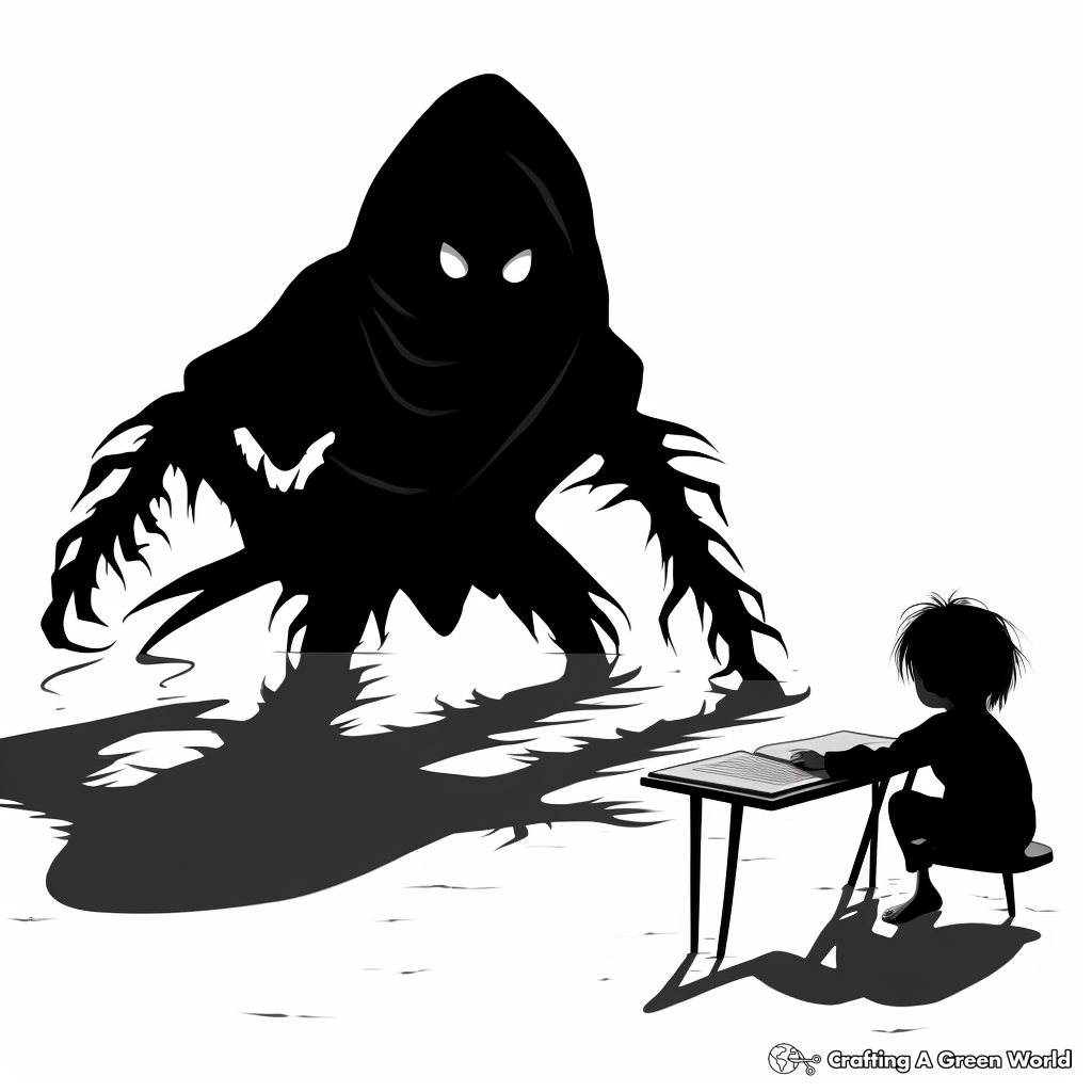 Mysterious Shadow Creatures Coloring Pages 2