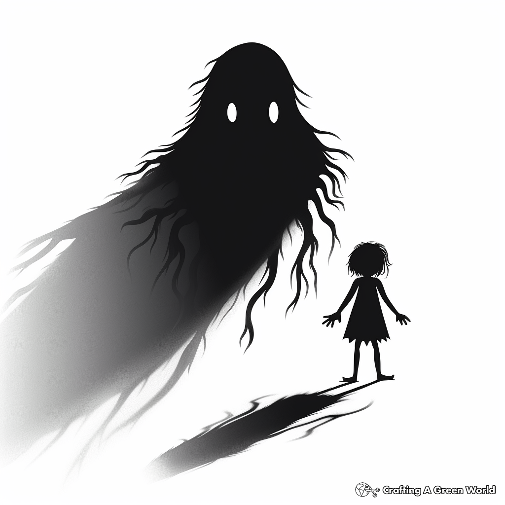 Mysterious Shadow Creatures Coloring Pages 4