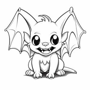 Mysterious Vampire Bat Coloring Pages 3