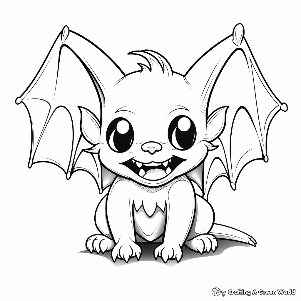 Mysterious Vampire Bat Coloring Pages 3