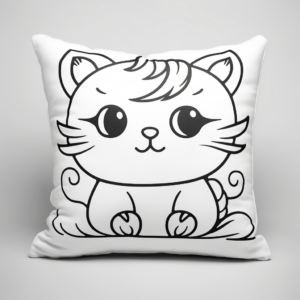 Mystic Pillow Cat Coloring Pages 1
